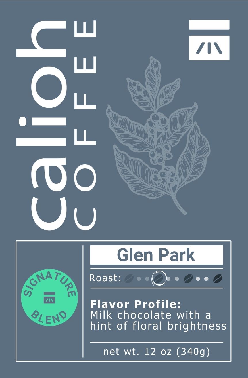Glen Park coffee blend bag from Calioh Coffee