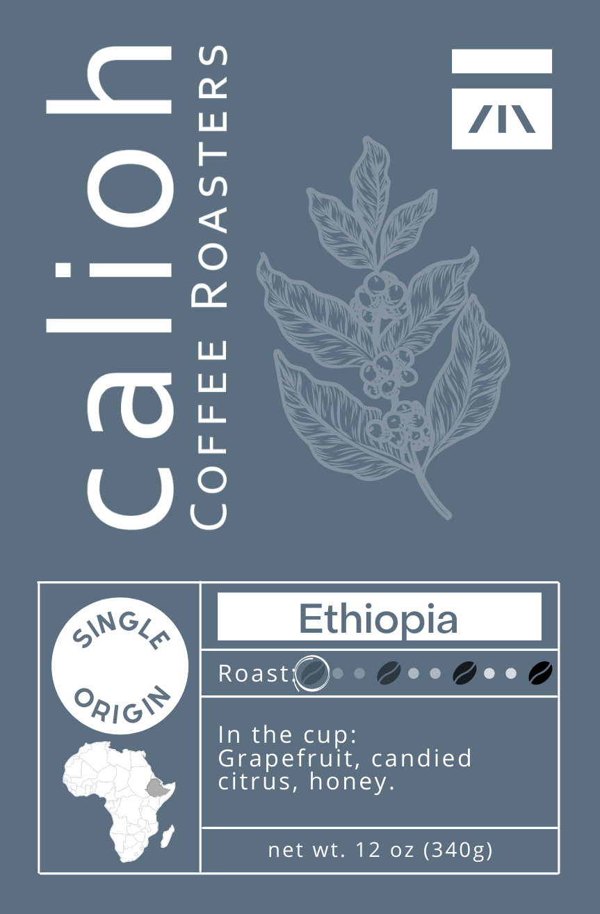 Ethiopia washed organic coffee bag from Calioh Coffee
