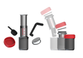AeroPress Go packing down into its travel mug