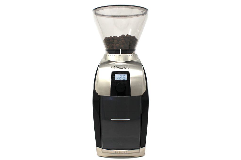 Baratza Virtuoso Plus coffee grinder, front view